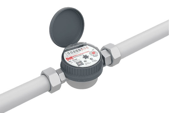 Счётчик воды МС-15У на трубе